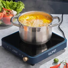 Bếp Từ Đơn Gume GIC LITE-02 - Thiết Kế Nhỏ Gọn, 2000W, Mặt Kính Cường Lực, Điều Khiển Cảm Ứng Tiết Kiệm Điện