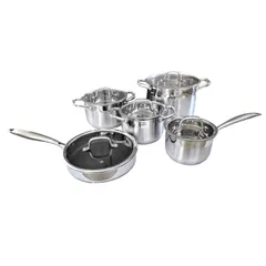Bộ Nồi Inox Gume 5 Món Cao Cấp - Chịu Nhiệt, Đa Năng Dùng Trên Bếp Gas, Điện, Từ - Bộ Nồi Chất Lượng Hàn Quốc
