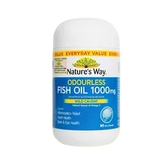 Dầu Cá Không Mùi Nature's Way Odourless Fish Oil 1000mg - Bổ Sung EPA, DHA Hỗ Trợ Sức Khỏe Mắt, Não Bộ, Tim Mạch - Viên Uống Dễ Uống