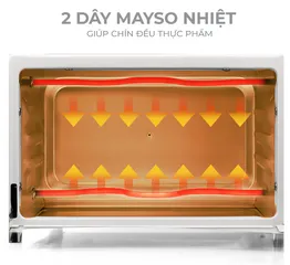 Lò Nướng Mini Đa Năng Lebenlang LBMT8683 - 800W, 12L, Inox Bền, Thiết Kế Sang Trọng, Nướng Bánh, Thịt, Pizza Thoải Mái Tại Nhà