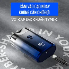 Máy cạo râu Coclear HS208 - Lưỡi dao kép 3D, Chống nước IPX7, Cạo khô và ướt, Thiết kế nhỏ gọn, Thời gian sử dụng 90 phút