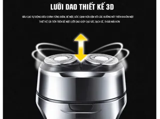 Máy cạo râu Flyco FS879VN 2 lưỡi kép sạc nhanh - Cạo sát an toàn, tiện lợi, sử dụng liên tục 60 phút, chống nước, tích hợp đèn LED