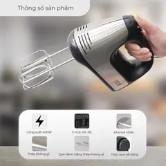 Máy Đánh Trứng Cầm Tay Lebenlang LBL8908 400W - Hỗ Trợ 5 Tốc Độ, Dễ Sử Dụng Cho Người Làm Bánh Tại Nhà