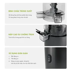 Máy Ép Chậm Lebenlang LBL1414 - 300W Tối Ơi Hóa Món Nước Ép Dinh Dưỡng, Thiết Kế Hiện Đại, Công Nghệ DC, Ép Kiệt Bã 99%