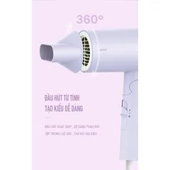 Máy Sấy Tóc Flyco FH6277VN 1800W - Gập Gọn, 3 Chế Độ Nhiệt, 2 Tốc Độ Gió, Sấy Nhanh, Duy Trì Độ Bóng Mượt Tóc