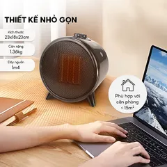 Máy Sưởi Gốm Mini Để Bàn Lebenlang LBL0275 Đức 1500W - Tiện Lợi, Đa Mức Nhiệt và Tiết Kiệm Điện Cho Không Gian Nhỏ