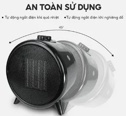 Máy Sưởi Gốm Mini Để Bàn Lebenlang LBL0275 Đức 1500W - Tiện Lợi, Đa Mức Nhiệt và Tiết Kiệm Điện Cho Không Gian Nhỏ