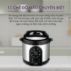 Nồi Áp Suất Đa Năng GUME PCK-3201 6L - 11 Chức Năng Nấu Linh Hoạt, Chất Liệu Inox Bền, Tiện Ích Cho Gia Đình