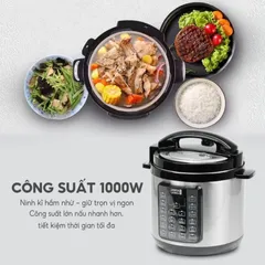 Nồi Áp Suất Điện Tử Đa Năng Lebenlang LBEE0908 - 1000W, Dung Tích 6L, Chế Độ Nấu Tự Động Tiết Kiệm Thời Gian, Công Nghệ Đức