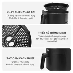 Nồi Chiên Không Dầu Lebenlang LBL8187 5L - Công Nghệ Chiên Không Dầu 360° Cho Bữa Ăn Ngon Miệng Cho Gia Đình 4-6 Người
