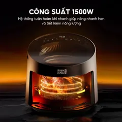 Nồi Chiên Không Dầu Lebenlang LBL8187 5L - Công Nghệ Chiên Không Dầu 360° Cho Bữa Ăn Ngon Miệng Cho Gia Đình 4-6 Người