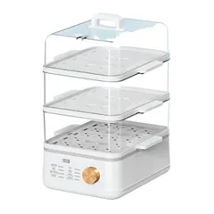 Nồi Hấp Điện 3 Tầng Đa Năng Lebenlang LBEL5032 18L - Công Suất 800W, Chất Liệu Nhựa An Toàn, Thiết Kế Tiện Lợi Cho Bếp