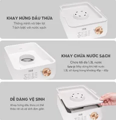 Nồi Hấp Điện 3 Tầng Đa Năng Lebenlang LBEL5032 18L - Công Suất 800W, Chất Liệu Nhựa An Toàn, Thiết Kế Tiện Lợi Cho Bếp