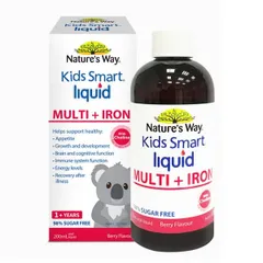 Siro Nature's Way Kids Smart Liquid Multi + Iron 200ml - Vitamin Tổng Hợp Tăng Cường Đề Kháng Cho Trẻ từ 1 Tuổi