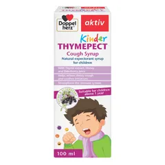 Siro Doppelherz Aktiv Kinder Thymepect 100ml - Hỗ trợ giảm ho, tăng cường miễn dịch cho trẻ từ 1 tuổi trở lên