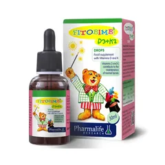 Siro Fitobimbi D3 + K2 cho bé - Bổ sung Vitamin D3 và K2 hỗ trợ phát triển xương và răng chắc khỏe, phòng ngừa còi xương, 30ml