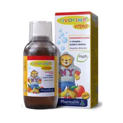 Siro Fitobimbi Vitemix - Vitamin tổng hợp hỗ trợ sức đề kháng cho bé từ mầm lúa mì, cà rốt và tầm xuân, 200ml