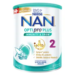 Sữa Nan Việt Optipro Plus Nestle số 2 (800g) cho bé 6-12 tháng - Hỗ trợ tăng cường đề kháng, tiêu hóa và phát triển chiều cao