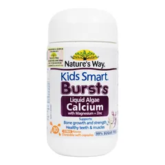 Viên nhai Nature's Way Kids Smart Burst Canxi với Magie & Kẽm - Hỗ trợ xương răng chắc khỏe cho trẻ em, 30 viên