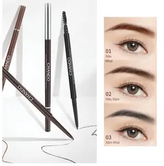 Chì Kẻ Mày Nét Mảnh Chando Himalaya Ultra-Fine Eyebrow Pencil 03 Smoke Gray - Định Hình Chân Mày Tự Nhiên, Dễ Sử Dụng, Giữ Màu Lâu