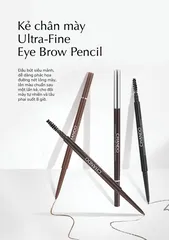 Chì Kẻ Mày Nét Mảnh Chando Himalaya Ultra-Fine Eyebrow Pencil 03 Smoke Gray - Định Hình Chân Mày Tự Nhiên, Dễ Sử Dụng, Giữ Màu Lâu