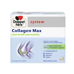 [Date T9/2026] Collagen thuỷ phân Doppelherz Collagen Max dạng nước 11.000mg - Hỗ trợ khớp linh hoạt và khỏe mạnh, Hộp 30 ống 25ml