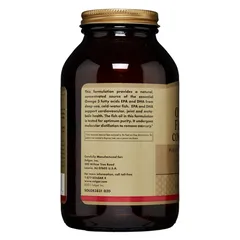 Dầu Cá Solgar Omega 3 Fish Oil Concentrate - Bổ Sung Omega-3 Tinh Khiết, Tốt cho Tim Mạch, Não Bộ và Thị Giác - 120 Viên
