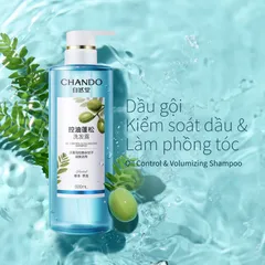 Dầu Gội Chando Himalaya Hỗ Trợ Kiểm Soát Dầu & Tăng Độ Phồng Tóc - Sạch Sâu, Thư Giãn, Chai 600ml