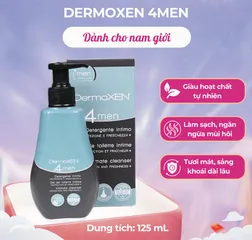 Dung dịch vệ sinh DermoXEN 4Men cho nam giới - Sạch sẽ, kháng khuẩn, ngăn mùi hôi, 125ml, sản phẩm chăm sóc sức khỏe vùng kín.