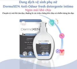 Dung dịch vệ sinh phụ nữ DermoXen Anti-Odour Ý 200ml - Giúp làm sạch, giảm mùi hôi, bảo vệ và dưỡng ẩm vùng kín tự nhiên