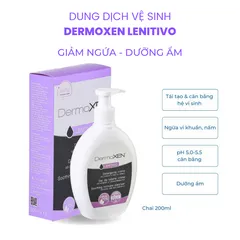 Dung dịch vệ sinh phụ nữ DermoXen Lenitivo 200ml - Giữ ẩm, làm sạch vùng kín, hỗ trợ cân bằng pH sinh lý, giảm ngứa rát