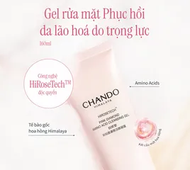 Gel Rửa Mặt Phục Hồi Da Chando Himalaya Pink Diamond - Cleansing Gel Amino Acid Dịu Nhẹ, Phù Hợp Mọi Loại Da, 150g