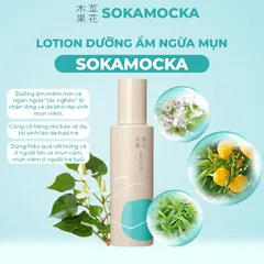 Lotion Dưỡng Ẩm Cho Da Mụn Sokamocka Nhật Bản 180ml - Công Thức Tự Nhiên, Thẩm Thấu Nhanh, Giúp Cấp Ẩm và Làm Mềm Da