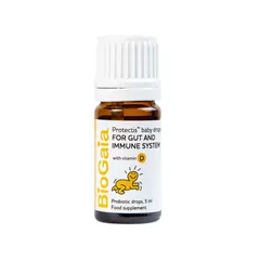 Men vi sinh BioGaia Protectis + Vitamin D3 cho bé - Hỗ trợ tiêu hóa và miễn dịch khỏe mạnh, dạng nhỏ giọt tiện dụng 5ml