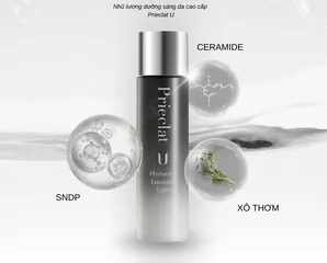 Nhũ Tương Dưỡng Sáng Da Prieclat U - Kem Dưỡng Trắng Da Nhẹ, Hỗ Trợ Cấp Ẩm, Cải Thiện Đều Màu Da, 120ml Nhật Bản
