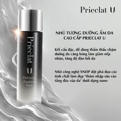 Nhũ Tương Dưỡng Ẩm Prieclat U Hydrating Emulsion Moist - Kem Dưỡng Ẩm Chuyên Sâu Nhật Bản, Giúp Da Khỏe Mạnh, Mềm Mại 120ml