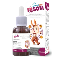 Sắt thông minh Smartbibi Fesom 30ml dạng nhỏ giọt cho trẻ em và người lớn - Bổ sung sắt, acid folic, vitamin B12, cải thiện sức khỏe máu
