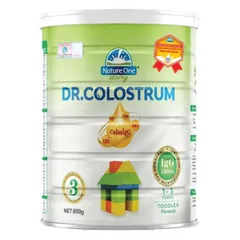 Sữa Dr.Colostrum Nature One Dairy số 3 - Dinh dưỡng cho trẻ 1-3 tuổi, bổ sung IgG, DHA, ARA và 25 vitamin thiết yếu, hộp 800g