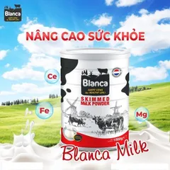 Sữa Tươi Dạng Bột Tách Béo Blanca Hà Lan 1000g - Giàu Canxi, Dinh Dưỡng Cao, Thích Hợp Cho Trẻ Em Và Người Kiểm Soát Cân Nặng