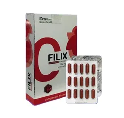 Viên Uống Bổ Sung Sắt Filix KenPharma - Hỗ Trợ Thiếu Máu, Vitamin C & Acid Folic, Hộp 30 Viên Dễ Uống