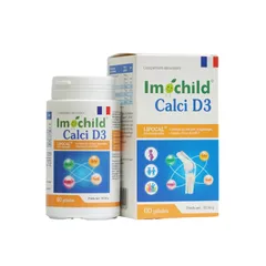 Viên Uống Bổ Sung Canxi & Vitamin D3 Imochild Calci D3 - Hỗ Trợ Xương Khỏe Mạnh, Phát Triển Chiều Cao Cho Trẻ Em, 60 Viên
