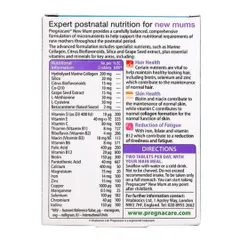 Viên uống giảm rụng tóc sau sinh Vitabiotics Pregnacare New Mum - Bổ sung vitamin cho mẹ, hỗ trợ đẹp da và tóc khỏe mạnh, 56 viên
