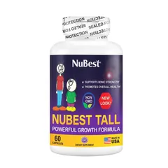 Viên uống tăng chiều cao Nubest Tall - Bổ sung Canxi và Collagen cho trẻ em, hỗ trợ phát triển chiều cao tự nhiên, 60 viên