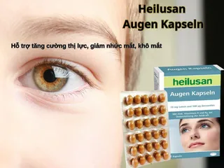 Viên uống hỗ trợ thị lực Heilusan Augen Kapseln - Bổ mắt chống oxy hóa, cải thiện thị lực, 30 viên nhập khẩu