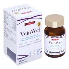 Viên uống Waki Bewel Veinwel - Hỗ trợ ngừa giãn tĩnh mạch bằng chiết xuất thiên nhiên, 45 viên bổ sung sức khỏe cho người lớn