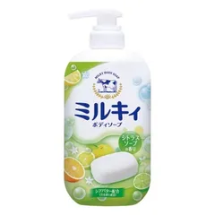 Sữa Tắm Organic Cow Brand Milky Body Soap Nhật Bản 550ml - Sản phẩm tự nhiên cho da nhạy cảm, không paraben, hương cam chanh tươi mát