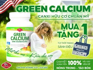 Viên Uống Bổ Sung Canxi Hữu Cơ Olympian Labs Green Calcium - Hỗ Trợ Xương Khớp Chắc Khỏe, Dễ Hấp Thu, 100 Viên