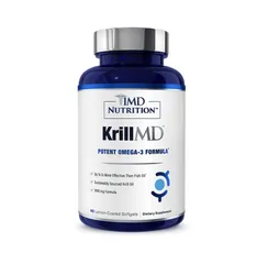 Viên uống dầu nhuyễn thể 1MD Nutrition KrillMD Omega-3 1600mg - Duy trì sức khỏe tim mạch, cải thiện trí nhớ và sức khỏe da