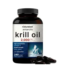 Viên Uống Dầu Nhuyễn Thể Nam Cực Antarctic Krill Oil 2000mg - Omega-3 EPA/DHA và Astaxanthin Hỗ Trợ Sức Khỏe Tim Mạch và Não Bộ