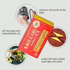 Dầu Nhuyễn Thể Hayari Krill Oil Nature Ex Nhật Bản - 60 Viên, Cô Đặc 18,000mg, Hỗ Trợ Tim Mạch và Trí Nhớ, Omega-3 Cao